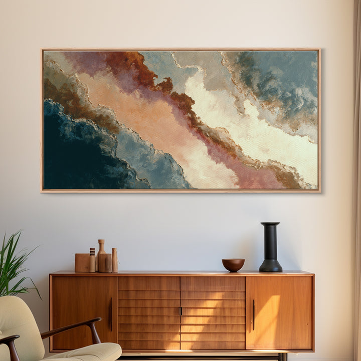 Gentle Rain over Distant Hills Framed Canvas Print, Guest Bedroom Art, Printable Art, Bedroom Decor, Oil Painting, Guest, GBA-2x1-92