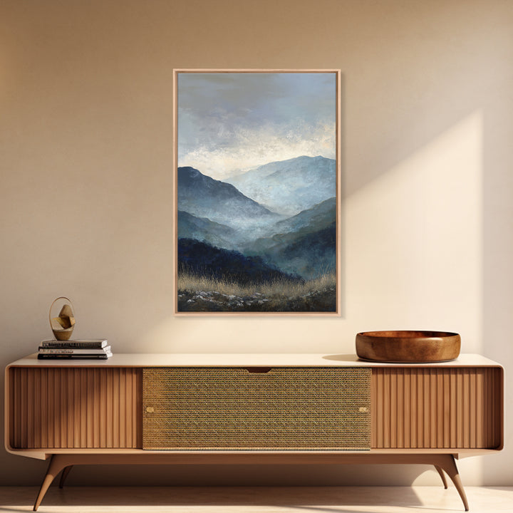 Soft Mountain Horizon Canvas Print, Guest Bedroom Art, Gallery Decor, Bedroom Decor, Oil Painting, Guest, Contemporary Art, GBA-2x3-15