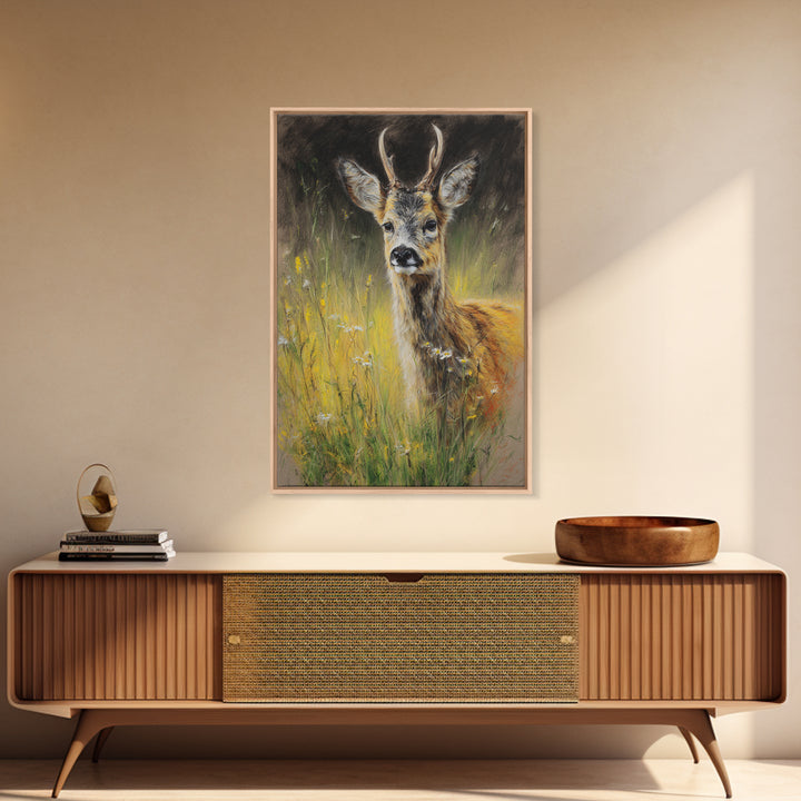 Sunlit Meadow with Delicate Flowers Canvas Print, Guest Bedroom Art, Art Print, Bedroom Decor, Fine Art, Guest, Home, GBA-2x3-23