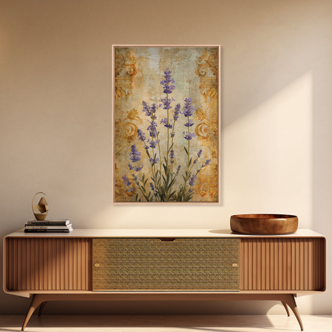 Lavender Field under Pale Sky Canvas Print, Guest Bedroom Art, Fine Art Print, Bedroom Decor, Watercolor Art, Guest, Poster, GBA-2x3-27