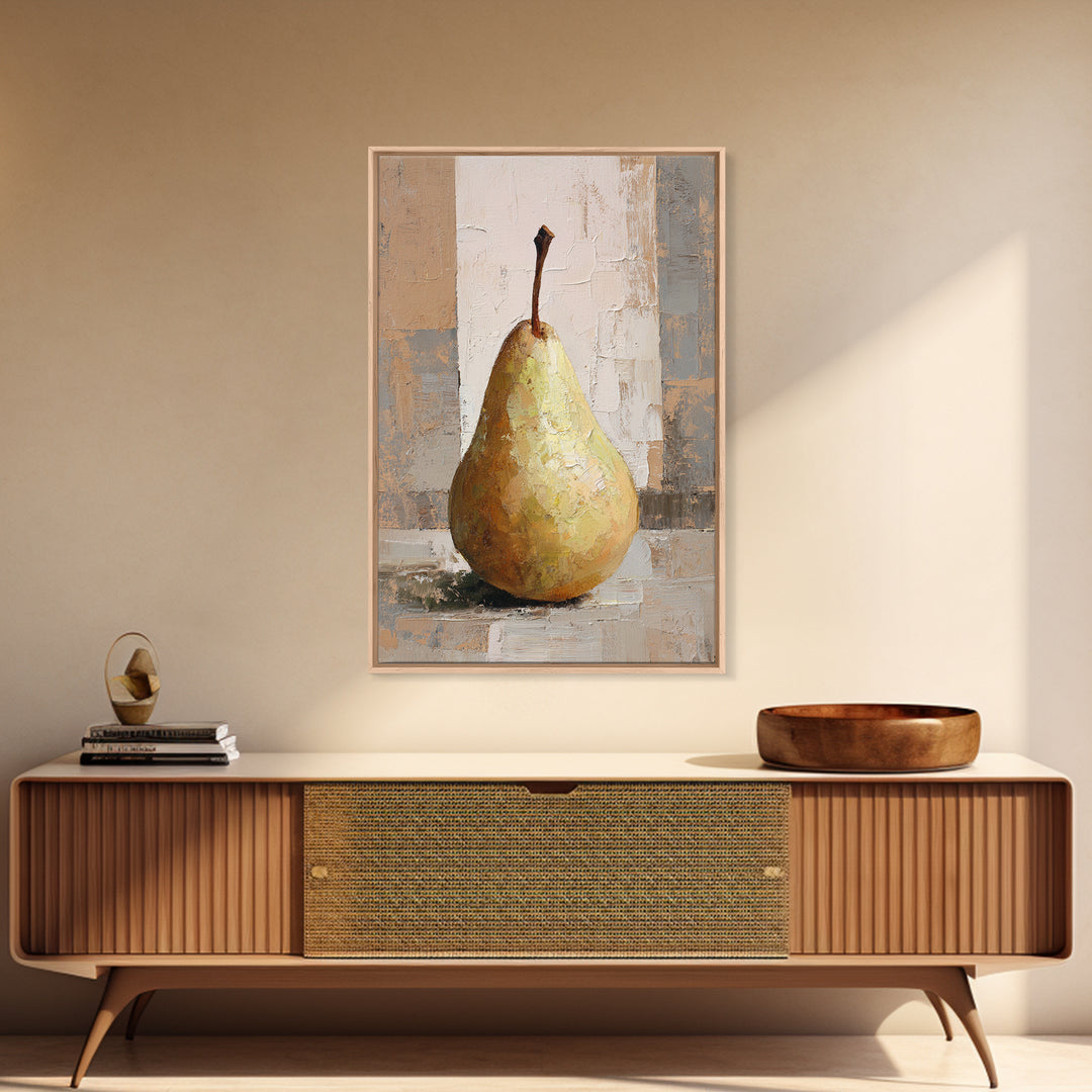 Classic Pear Still Life for Cozy Hospitality Framed Canvas Print, Guest Bedroom Art, Printable Art, Bedroom Decor, Guest, GBA-2x3-28