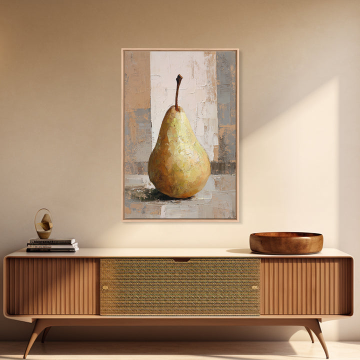 Classic Pear Still Life for Cozy Hospitality Framed Canvas Print, Guest Bedroom Art, Printable Art, Bedroom Decor, Guest, GBA-2x3-28