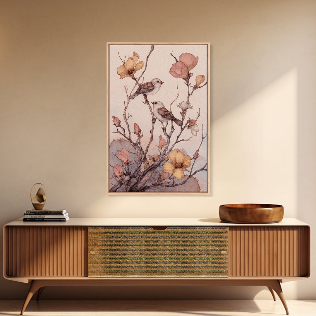 Warm Terracotta Shapes Canvas Print, Guest Bedroom Art, Minimalist Decor, Bedroom Decor, Abstract Art, Guest, Digital Print, GBA-2x3-54