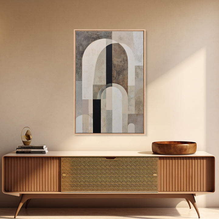 Warm Abstract Arches Framed Canvas Print, Guest Bedroom Art, Wall Decor, Bedroom Decor, Abstract Art, Guest, Living Room Decor, GBA-2x3-59