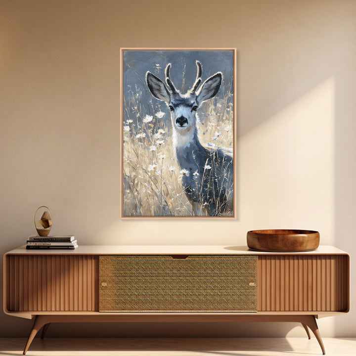 Sunlit Meadow with Delicate Flowers Canvas Print, Guest Bedroom Art, Print, Bedroom Decor, Oil Painting, Guest, GBA-2x3-71