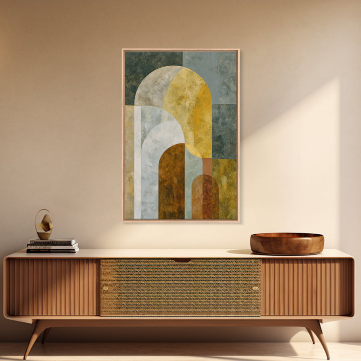 Warm Abstract Arches Framed Canvas Print, Guest Bedroom Art, Farmhouse Decor, Bedroom Decor, Fine Art, Guest, Trendy Wall Art, GBA-2x3-83