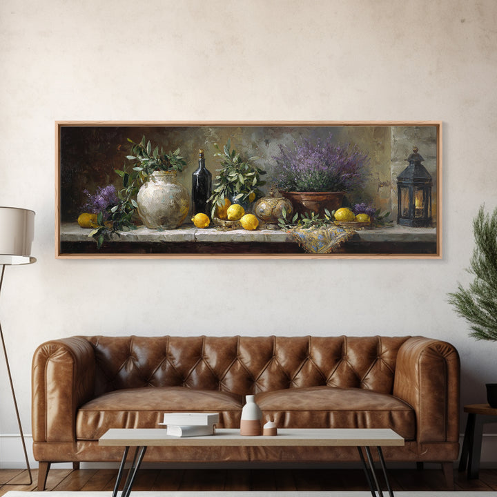 Olive Branch Still Life Canvas Print, Guest Bedroom Art, Living Room Decor, Bedroom Decor, Oil Painting, Guest, GBA-3x1-33