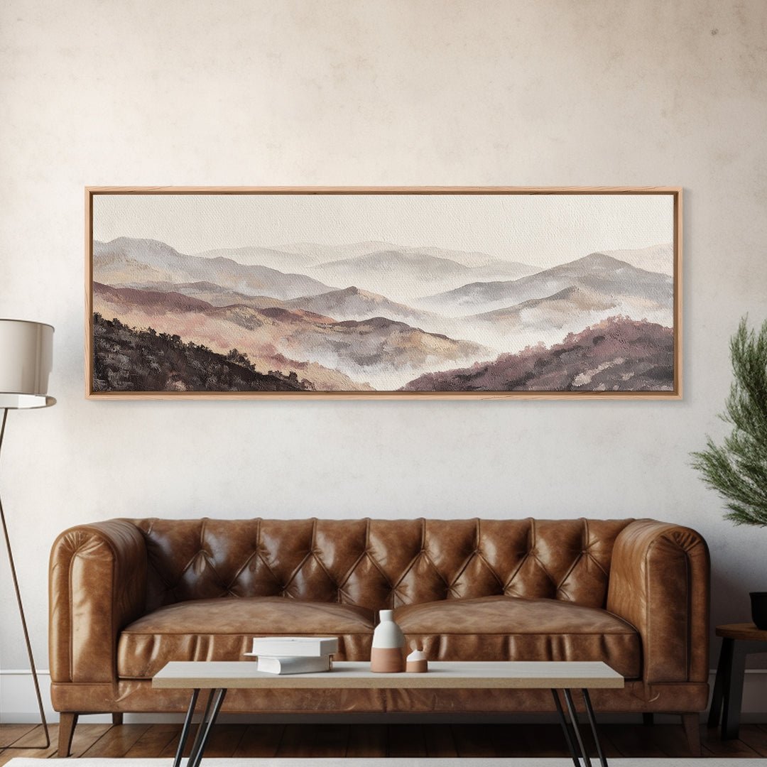 Gentle Rain over Distant Hills Canvas Print, Guest Bedroom Art, Gallery Decor, Bedroom Decor, Fine Art, Guest, Contemporary Art, GBA-3x1-40