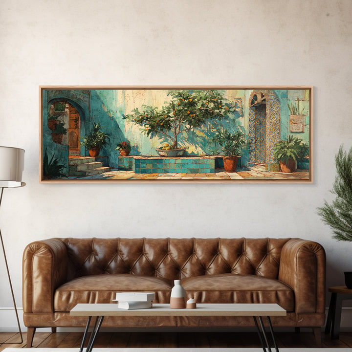 Olive Branch Still Life Framed Canvas Print, Guest Bedroom Art, Cat Wall Art, Bedroom Decor, Watercolor Art, Guest, GBA-3x1-57