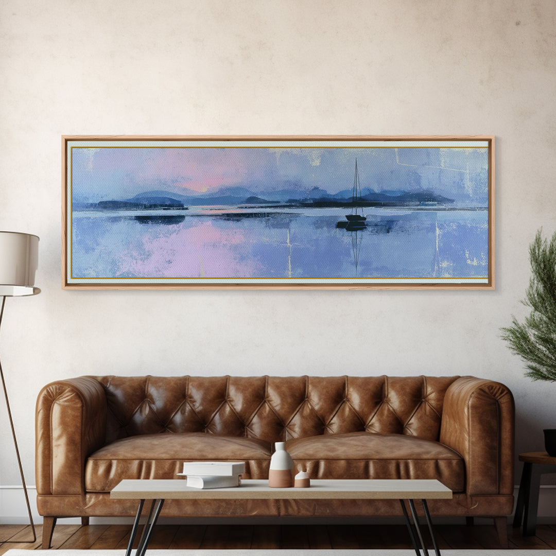 Sunlit Meadow with Delicate Flowers Framed Canvas Print, Guest Bedroom Art, Neutral Decor, Bedroom Decor, Fine Art, Guest, GBA-3x1-7