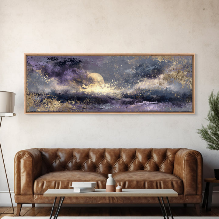 Minimal Moon and Stars Composition Canvas Print, Guest Bedroom Art, Poster, Bedroom Decor, Fine Art, Guest, Farmhouse Decor, GBA-3x1-80