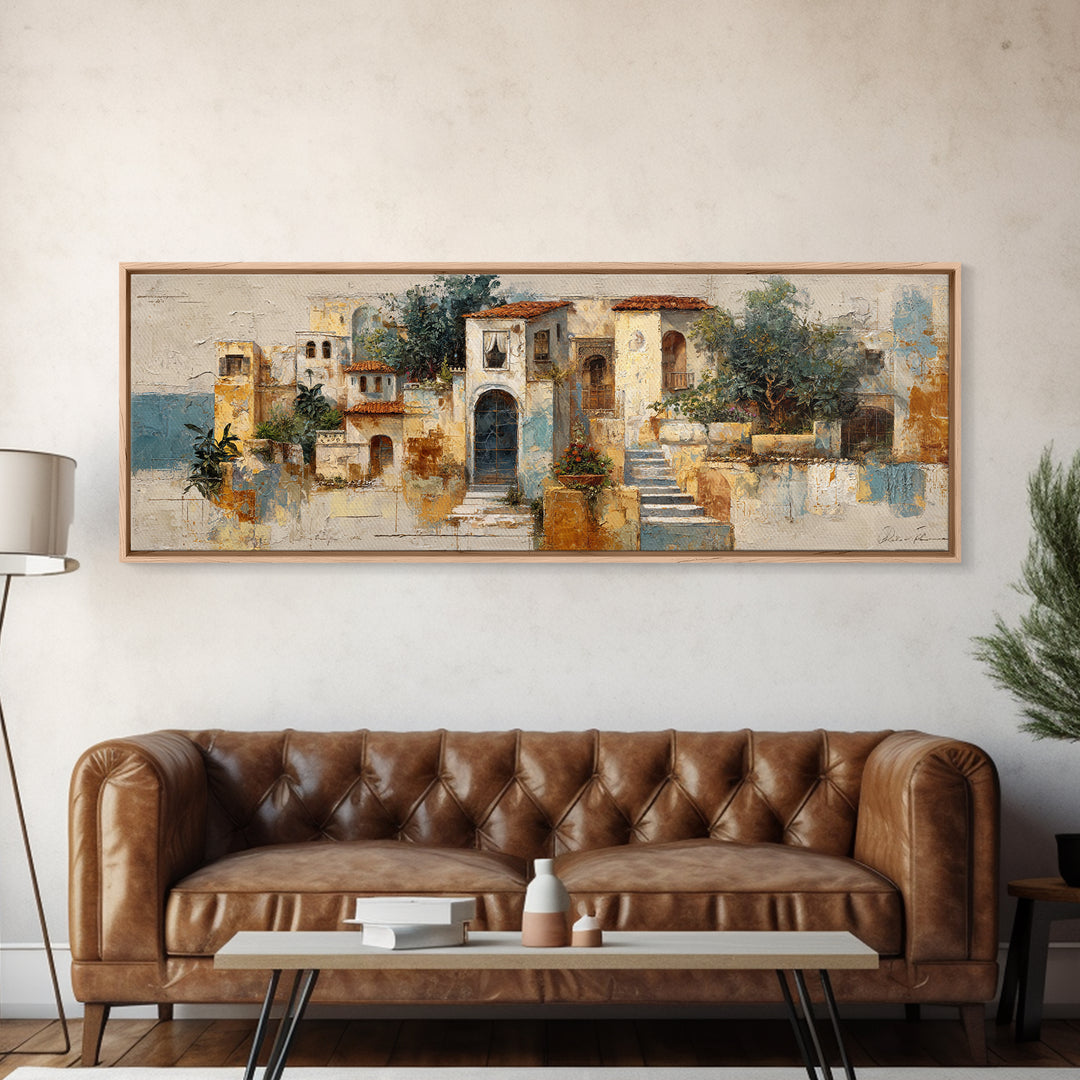 Olive Branch Still Life Framed Canvas Print, Guest Bedroom Art, Cat Wall Art, Bedroom Decor, Watercolor Art, Guest, GBA-3x1-81