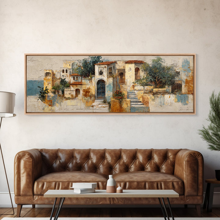 Olive Branch Still Life Framed Canvas Print, Guest Bedroom Art, Cat Wall Art, Bedroom Decor, Watercolor Art, Guest, GBA-3x1-81