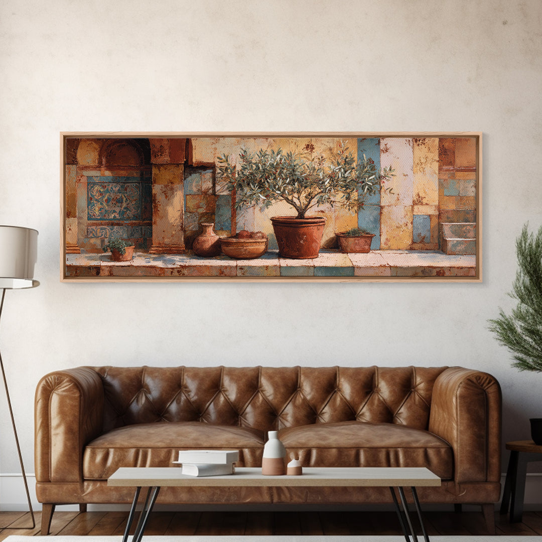 Olive Branch Still Life Framed Canvas Print, Guest Bedroom Art, Framed Wall Art, Bedroom Decor, Guest, Farmhouse Wall Decor, GBA-3x1-9