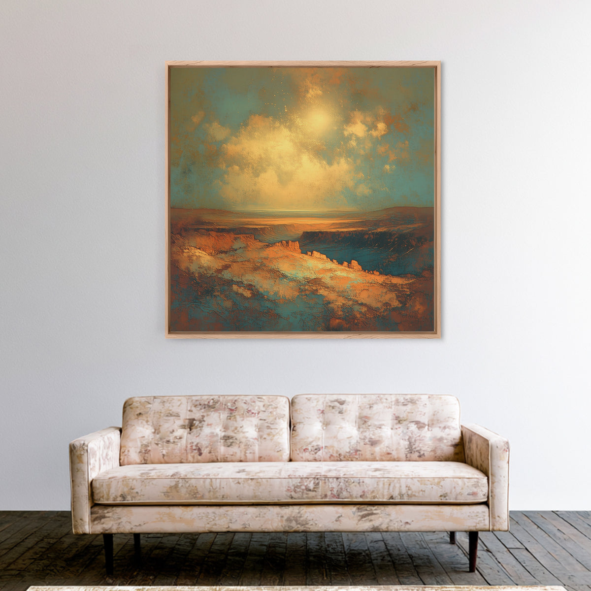 Serene Desert Horizon Canvas Print, General Fine Art, Gallery Decor, Living Room Decor, Fine Art, Wall Art, Home Decor, GEN-1x1-17