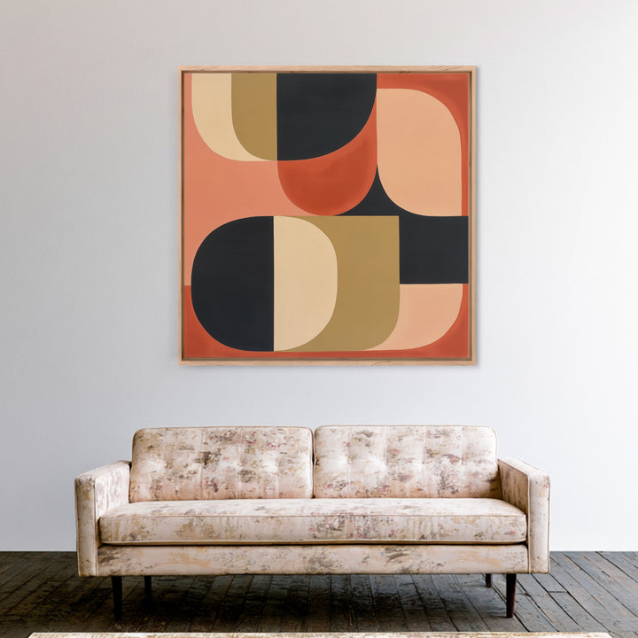 Warm Terracotta Abstract Canvas Print, General Fine Art, Bedroom Decor, Living Room Decor, Abstract Art, Minimalist Decor, GEN-1x1-30