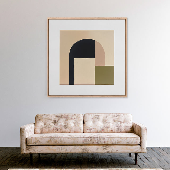 Monochrome Architectural Arch Composition Canvas Print, General Fine Art, Print, Living Room Decor, Watercolor Art, GEN-1x1-36