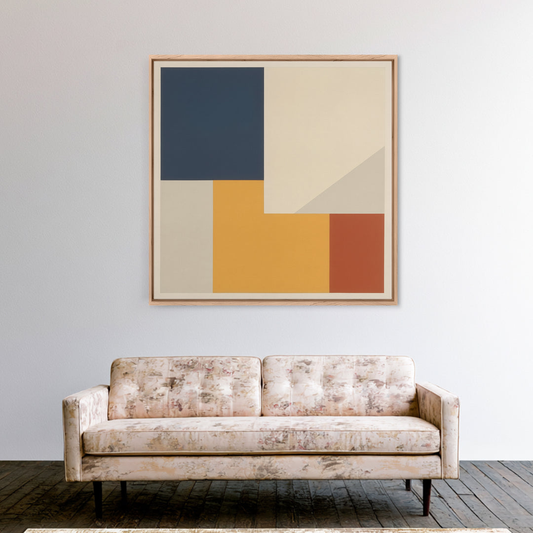 Modern Geometric Composition Canvas Print, General Fine Art, Boho Decor, Living Room Decor, Fine Art, Wall Decor, GEN-1x1-82