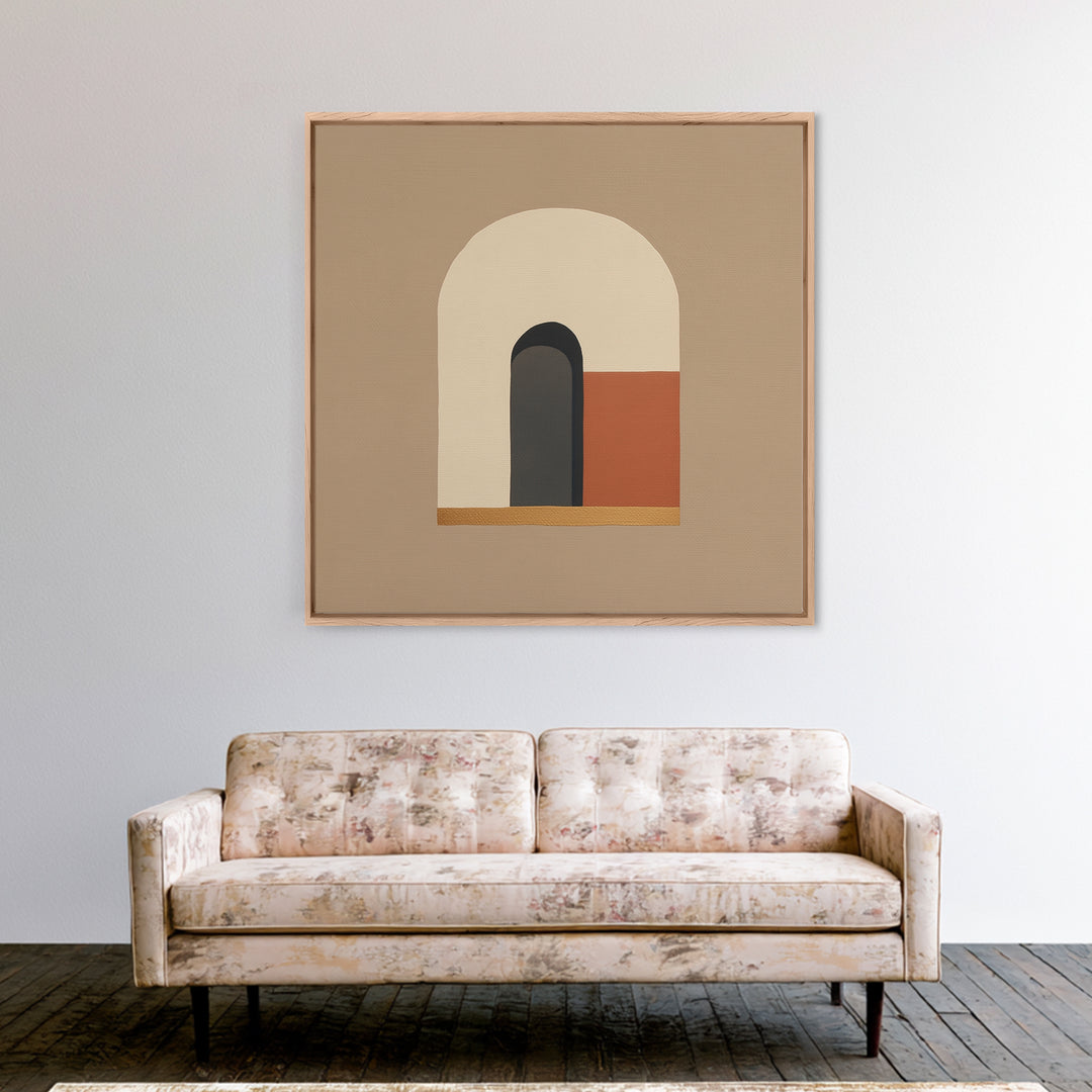 Monochrome Architectural Arch Composition Canvas Print, General Fine Art, Canvas Wall Art, Living Room Decor, GEN-1x1-84