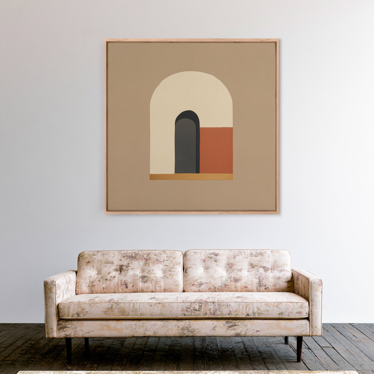 Monochrome Architectural Arch Composition Canvas Print, General Fine Art, Canvas Wall Art, Living Room Decor, GEN-1x1-84