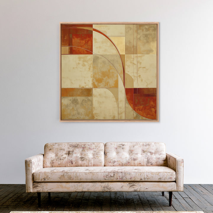 Earthy Plaster Texture Abstract Canvas Print, General Fine Art, Luxury Decor, Living Room Decor, Abstract Art, GEN-1x1-87