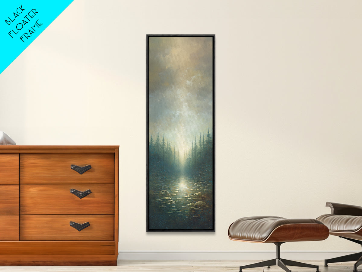 Quiet Abstract River Shape Canvas Print, General Fine Art, Wall Art, Living Room Decor, Abstract Art, Printable, GEN-1x3-12