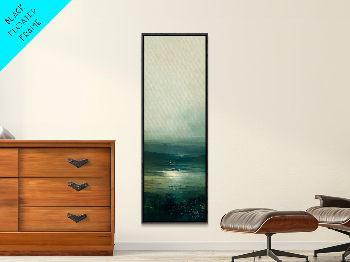 Quiet Abstract Landscape Canvas Print, General Fine Art, Minimalist Decor, Living Room Decor, Oil Painting, Art Print, GEN-1x3-13