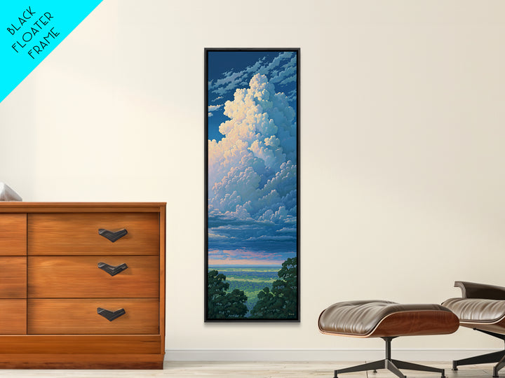 Romantic Cloudscape with Blush and Cream Tones Canvas Print, General Fine Art, Bedroom Decor, Living Room Decor, GEN-1x3-30