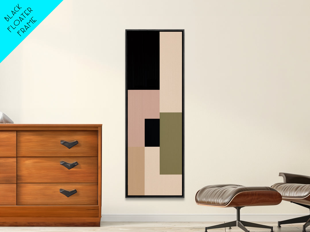 Modern Geometric Composition Framed Canvas Print, General Fine Art, Modern Decor, Living Room Decor, Abstract Art, GEN-1x3-46