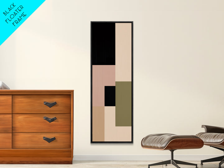 Modern Geometric Composition Framed Canvas Print, General Fine Art, Modern Decor, Living Room Decor, Abstract Art, GEN-1x3-46