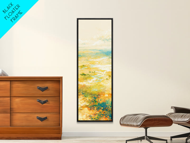 Quiet Abstract Landscape Framed Canvas Print, General Fine Art, Art, Living Room Decor, Fine Art, Mid Century Modern, GEN-1x3-61