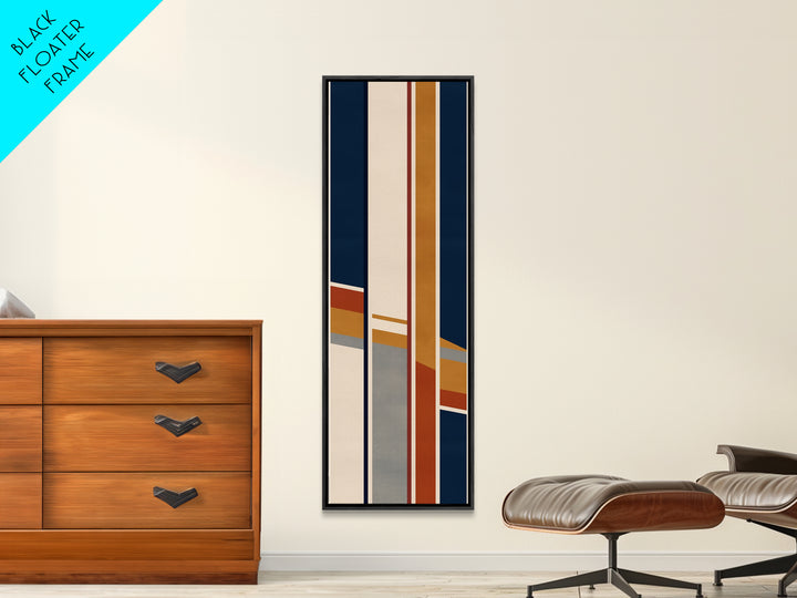 Modern Geometric Composition Framed Canvas Print, General Fine Art, Modern Decor, Living Room Decor, Abstract Art, GEN-1x3-70