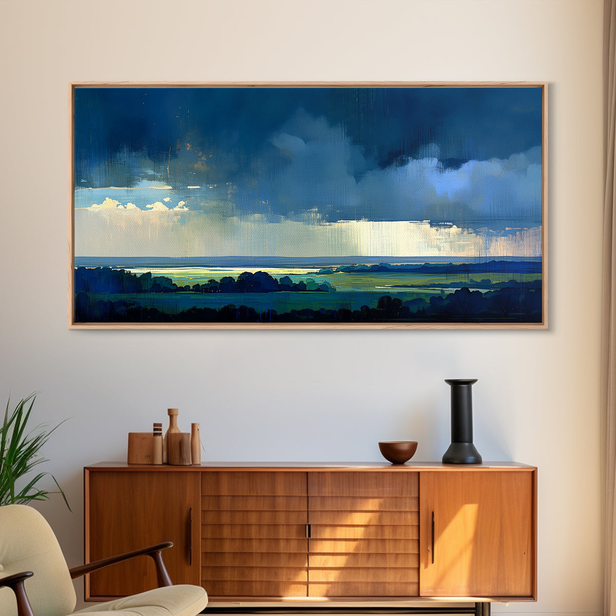 Quiet Abstract Landscape Canvas Print, General Fine Art, Decor, Living Room Decor, Fine Art, Digital Wall Art, GEN-2x1-21