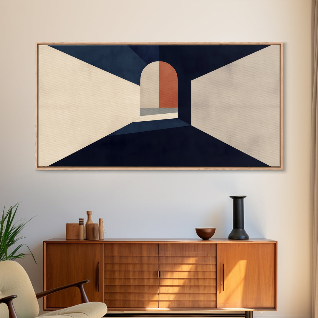 Monochrome Architectural Arch Composition Canvas Print, General Fine Art, Wall Art, Living Room Decor, Oil Painting, GEN-2x1-32