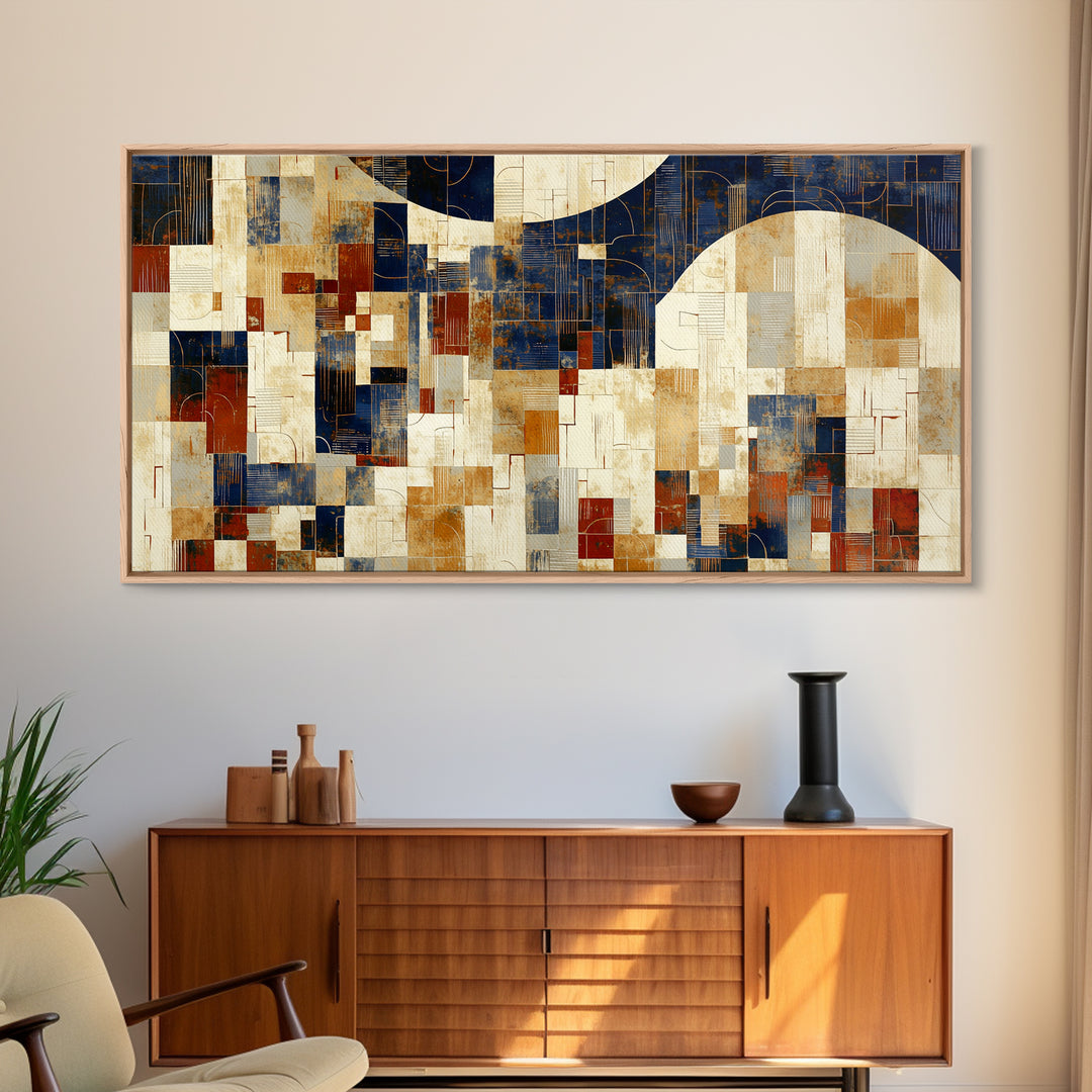 Earthy Plaster Texture Abstract Framed Canvas Print, General Fine Art, Wall Art, Living Room Decor, Abstract Art, GEN-2x1-35