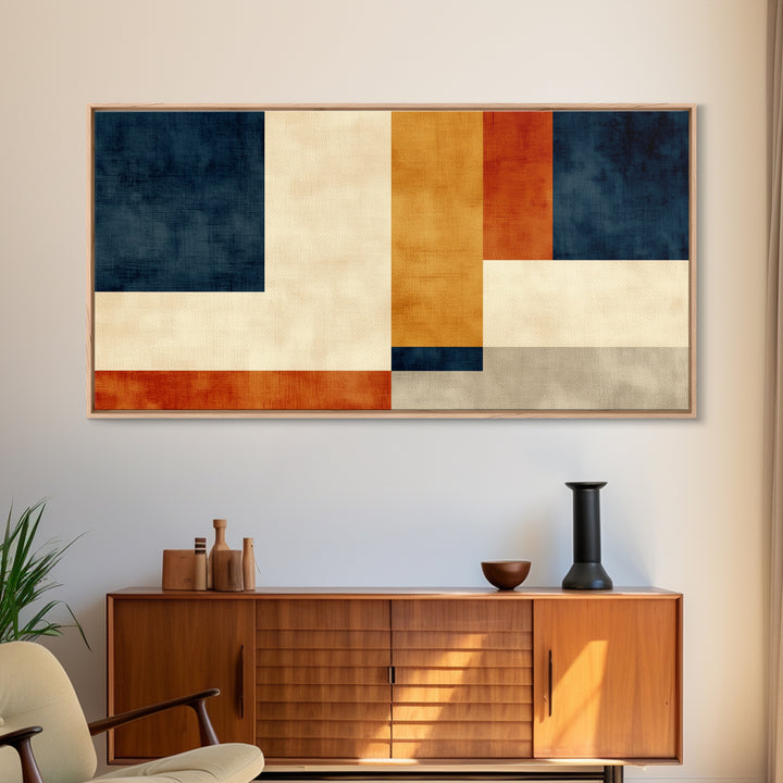 Modern Geometric Composition Canvas Print, General Fine Art, Art, Living Room Decor, Abstract Art, Mid Century Modern, GEN-2x1-54