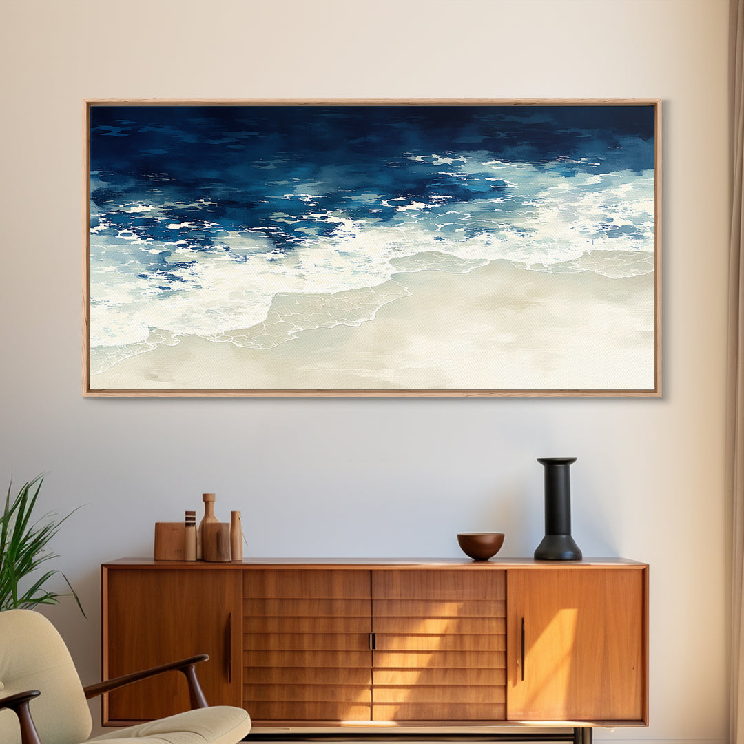 Coastal Water Study Canvas Print, General Fine Art, Printable Wall Art, Living Room Decor, Fine Art, Canvas Wall Art, GEN-2x1-73