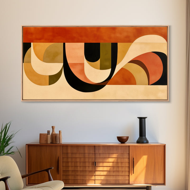 Warm Terracotta Abstract Canvas Print, General Fine Art, Print, Living Room Decor, Abstract Art, Art Deco, Wall Hanging, GEN-2x1-74