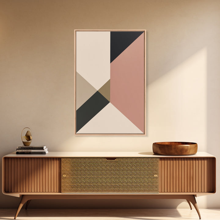 Modern Geometric Composition Framed Canvas Print, General Fine Art, Home Decor, Living Room Decor, Abstract Art, GEN-2x3-18