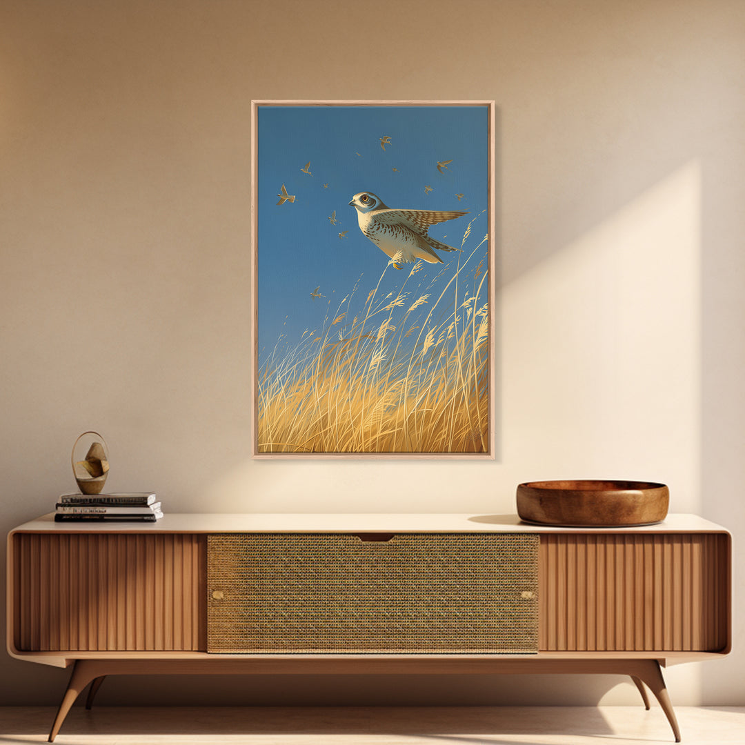 Minimal Birds in Flight over an Open Framed Canvas Print, General Fine Art, Minimalist Decor, Living Room Decor, Fine Art, GEN-2x3-30