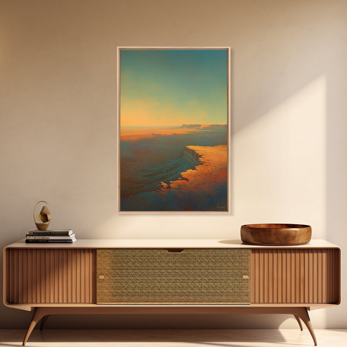 Serene Desert Horizon Canvas Print, General Fine Art, Printable Wall Art, Living Room Decor, Fine Art, Canvas Wall Art, GEN-2x3-49