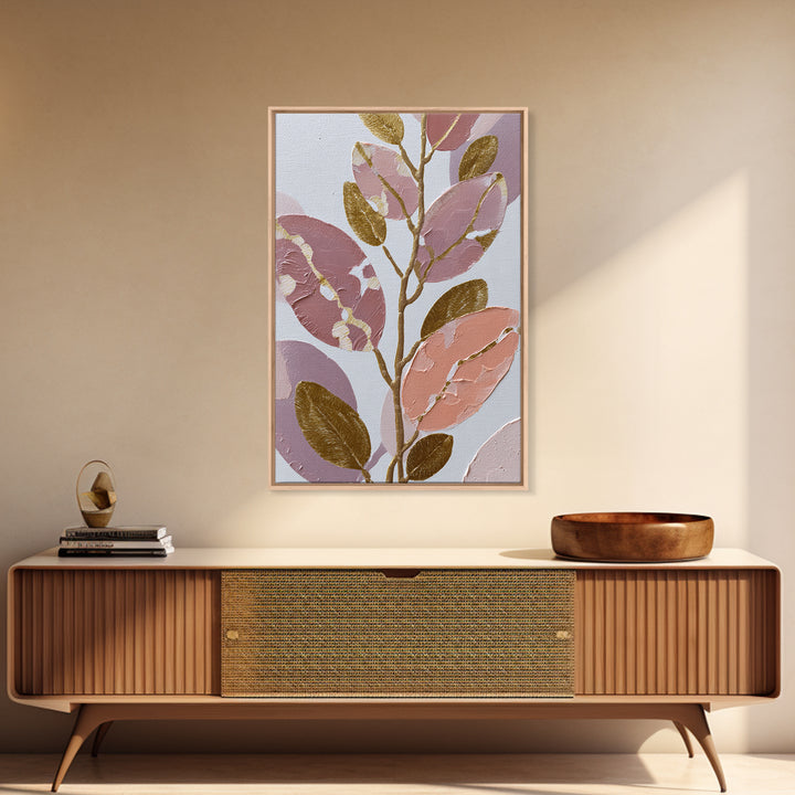 Botanical Silhouette Series Canvas Print, General Fine Art, Print, Living Room Decor, Watercolor Art, Art Deco, GEN-2x3-5
