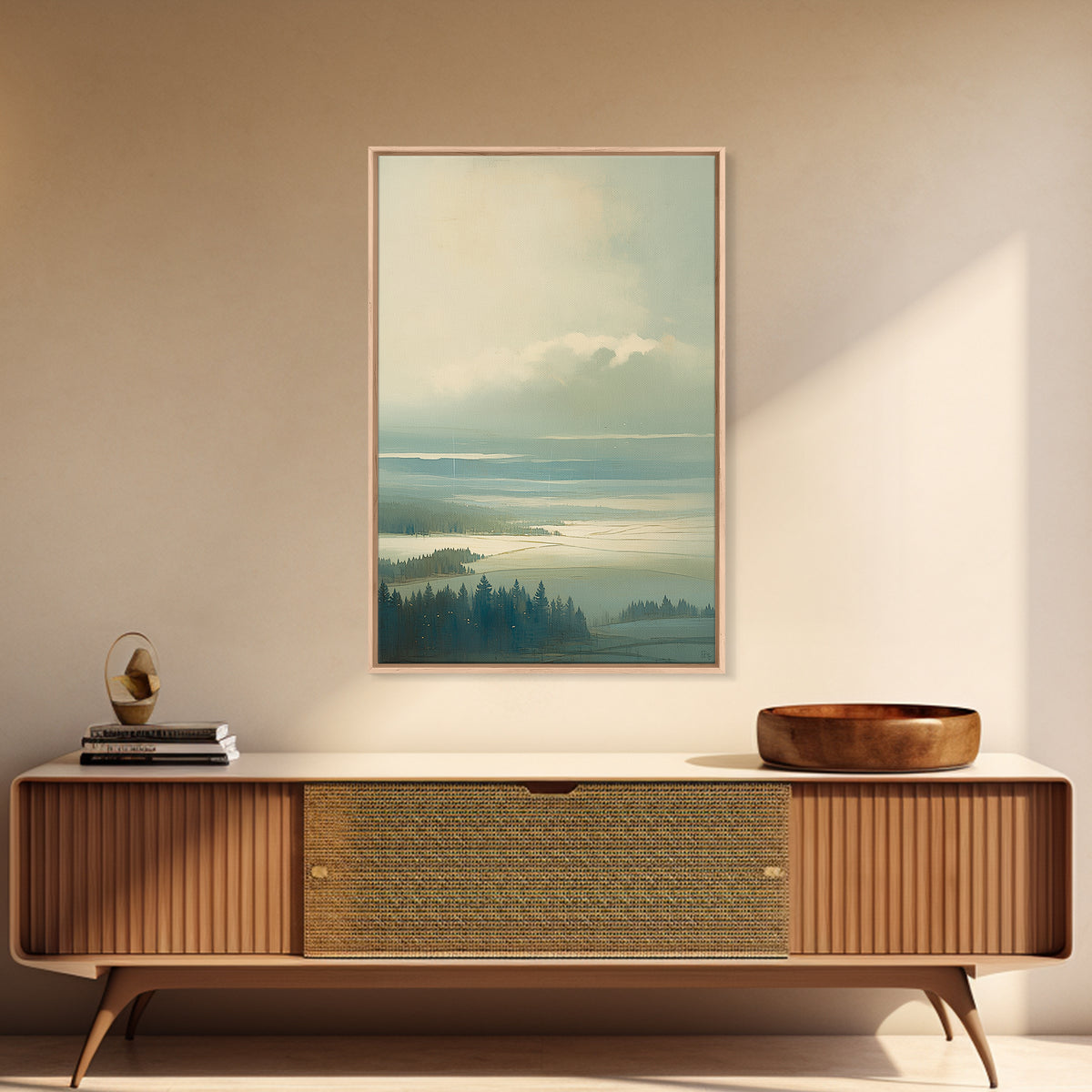 Quiet Abstract Landscape Canvas Print, General Fine Art, Art Deco, Living Room Decor, Fine Art, Fine Art Print, GEN-2x3-57