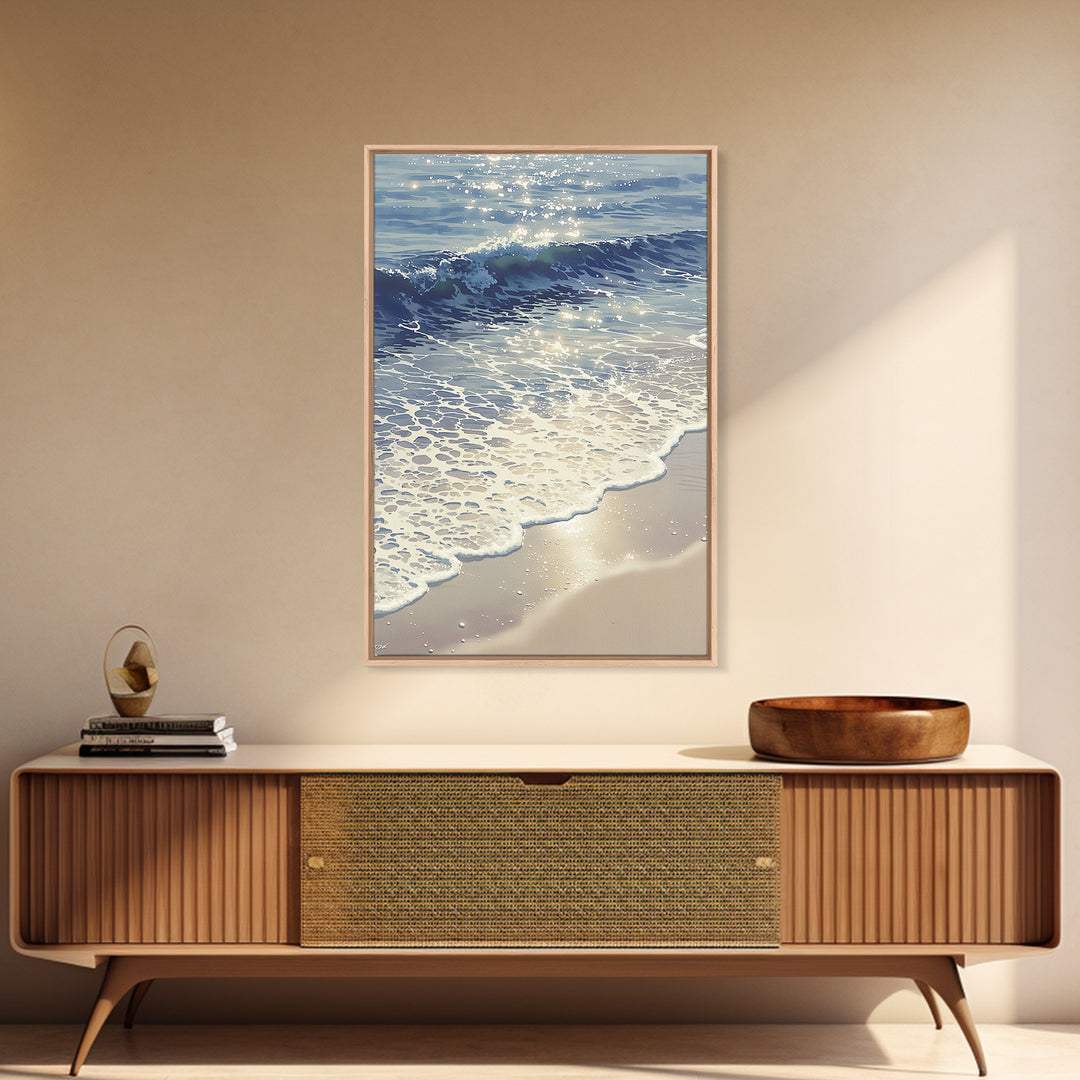Coastal Water Study Canvas Print, General Fine Art, Mid Century Modern, Living Room Decor, Fine Art, Bedroom Decor, GEN-2x3-61