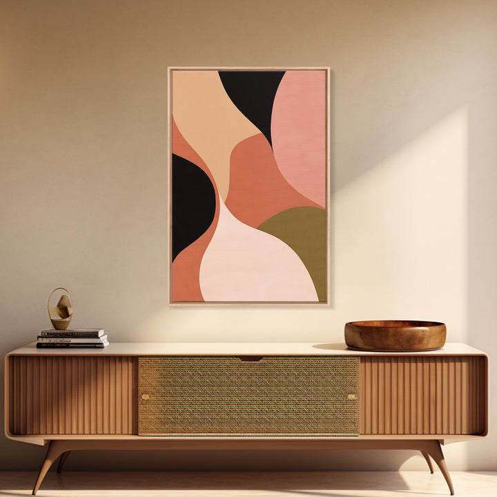 Warm Terracotta Abstract Canvas Print, General Fine Art, Digital Art, Living Room Decor, Fine Art, Art Nouveau, GEN-2x3-62