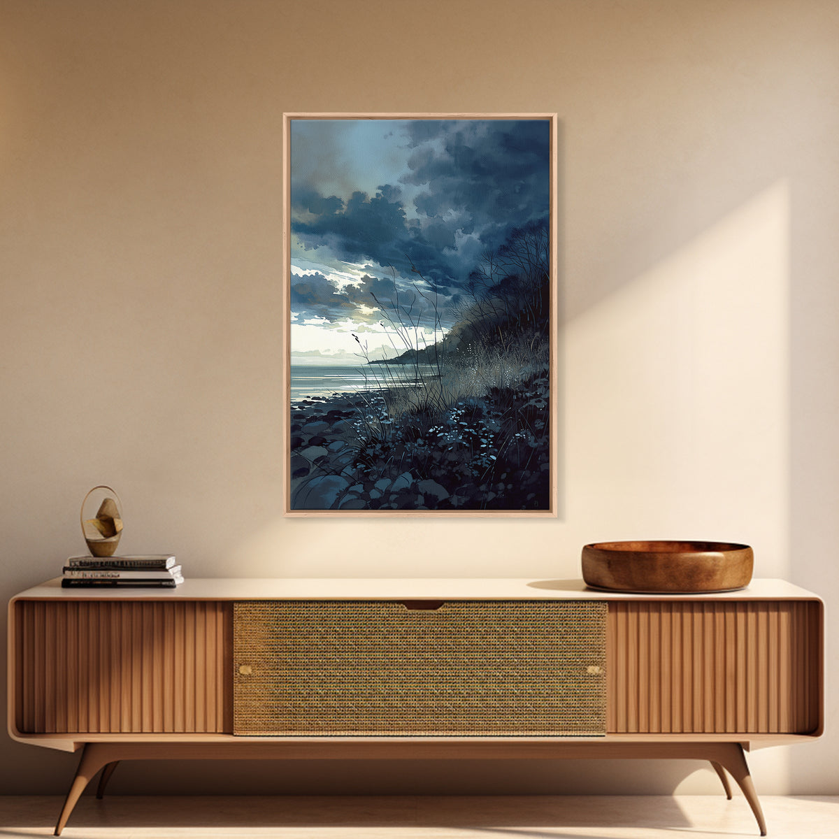 Quiet Abstract Landscape Canvas Print, General Fine Art, Art Deco, Living Room Decor, Fine Art, Fine Art Print, GEN-2x3-81