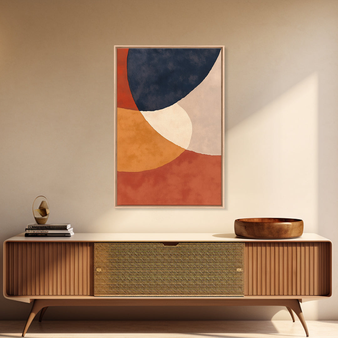 Warm Terracotta Abstract Canvas Print, General Fine Art, Digital Art, Living Room Decor, Fine Art, Art Nouveau, GEN-2x3-86