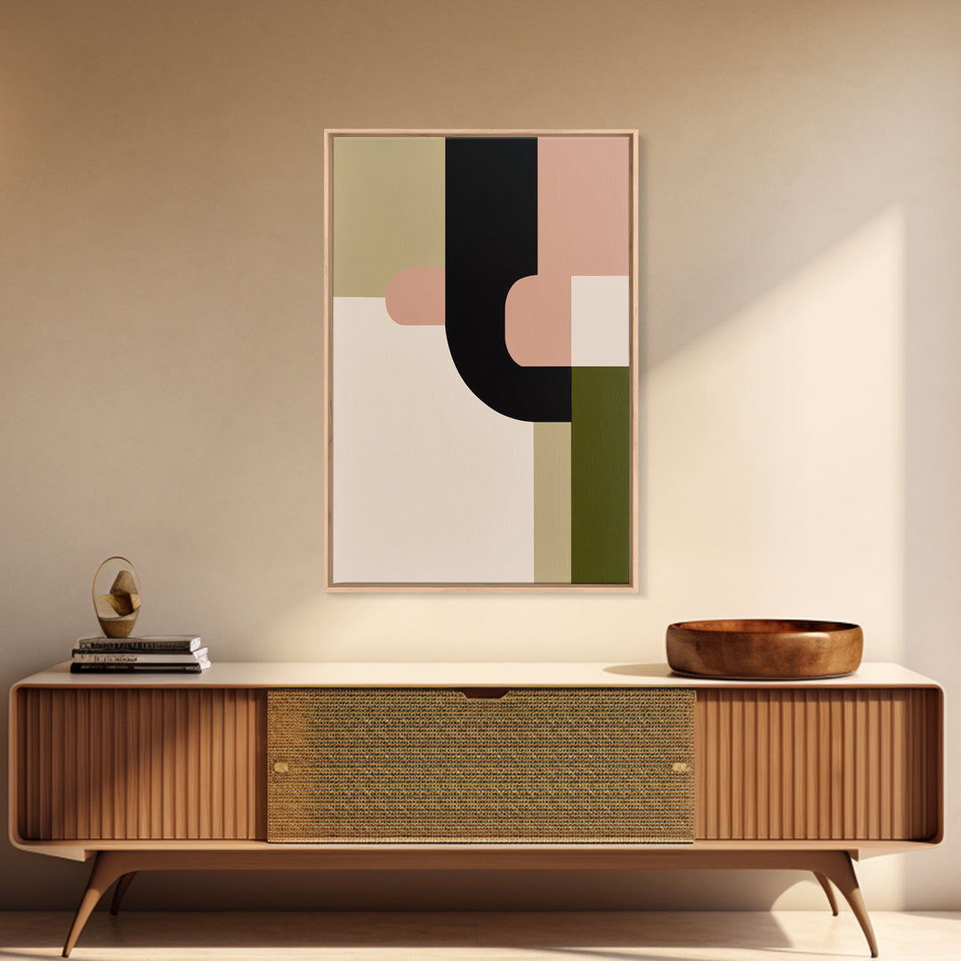 Modern Geometric Composition Framed Canvas Print, General Fine Art, Printable, Living Room Decor, Fine Art, Framed Wall Art, GEN-2x3-90