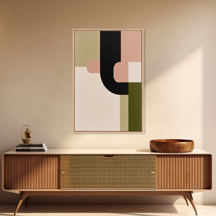 Modern Geometric Composition Framed Canvas Print, General Fine Art, Printable, Living Room Decor, Fine Art, Framed Wall Art, GEN-2x3-90