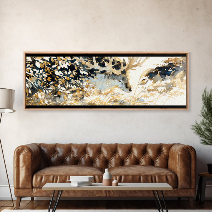 Soft Watercolor Branch Study Framed Canvas Print, General Fine Art, Textured Painting, Living Room Decor, Fine Art, GEN-3x1-27
